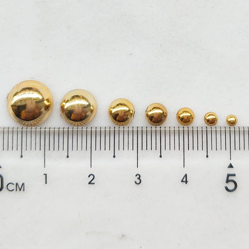 Chenkou Craft 3000PCS 7 Sizes (2.5/3/4/5/6/8/10mm) 1 Box Gold Round Flatback Imitation Half Pearls Bead Loose Beads Gem (Gold Half Ball) - Image 4